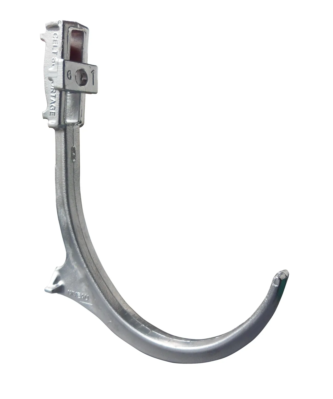 Support alu type 101 corbeau nu en aluminium AS13 avec plaquette coulissante de réglage