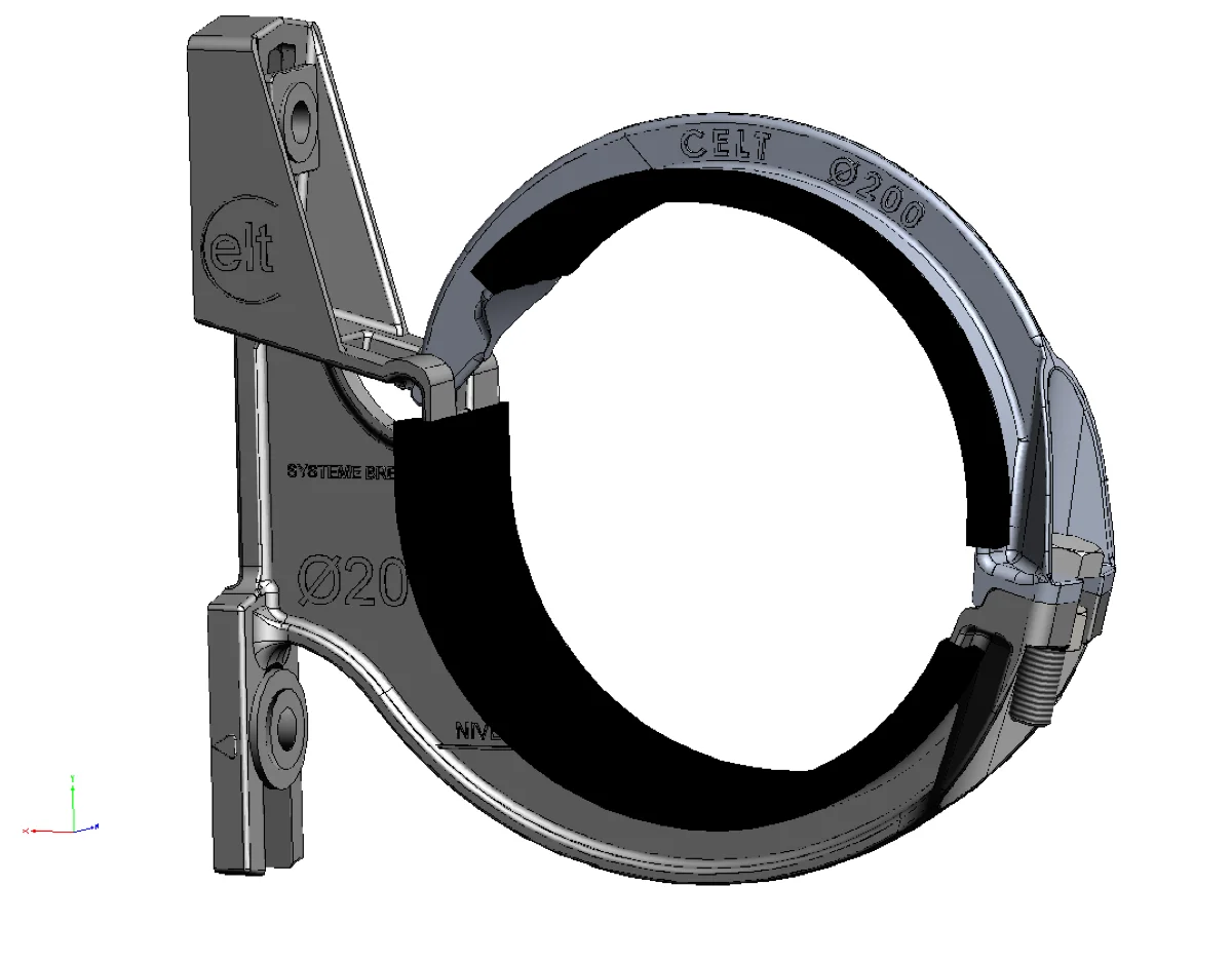 Maquette BIM 3D d'un collier CELT Ø200 pour intégration aux études