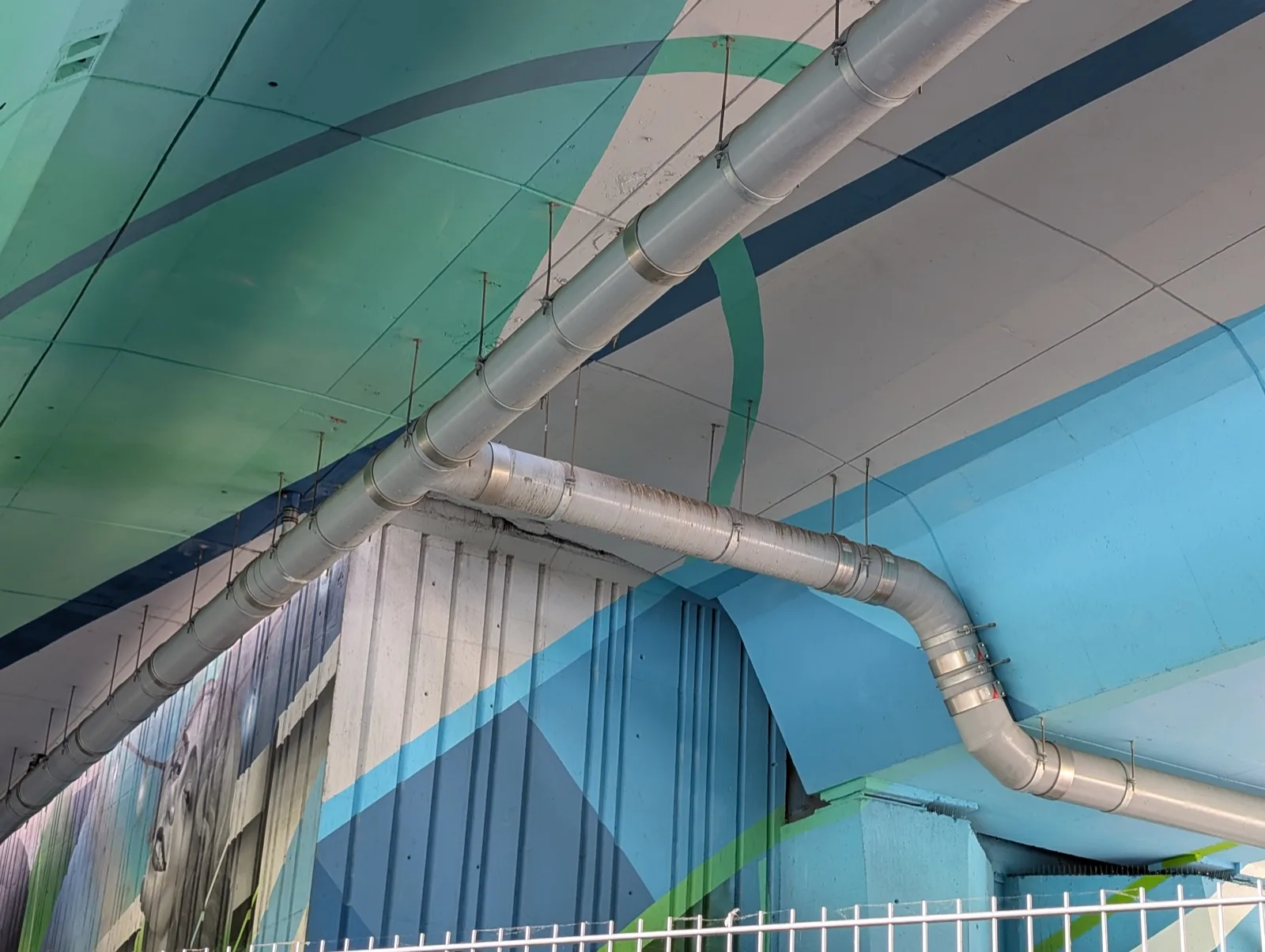 Supports série lourde posés sur le chantier de Nogent